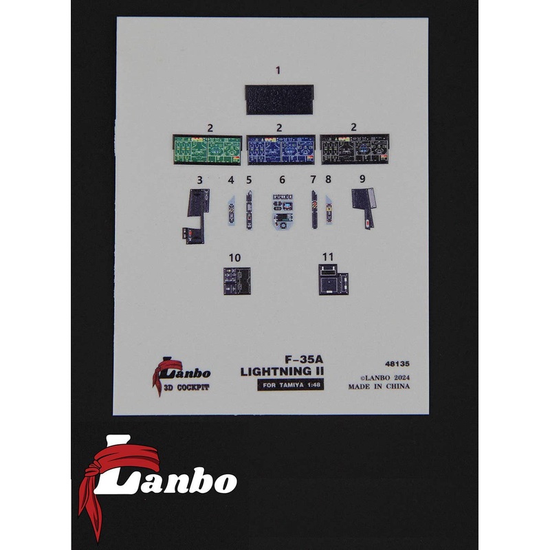 1/48 F-35A 3D interior decal