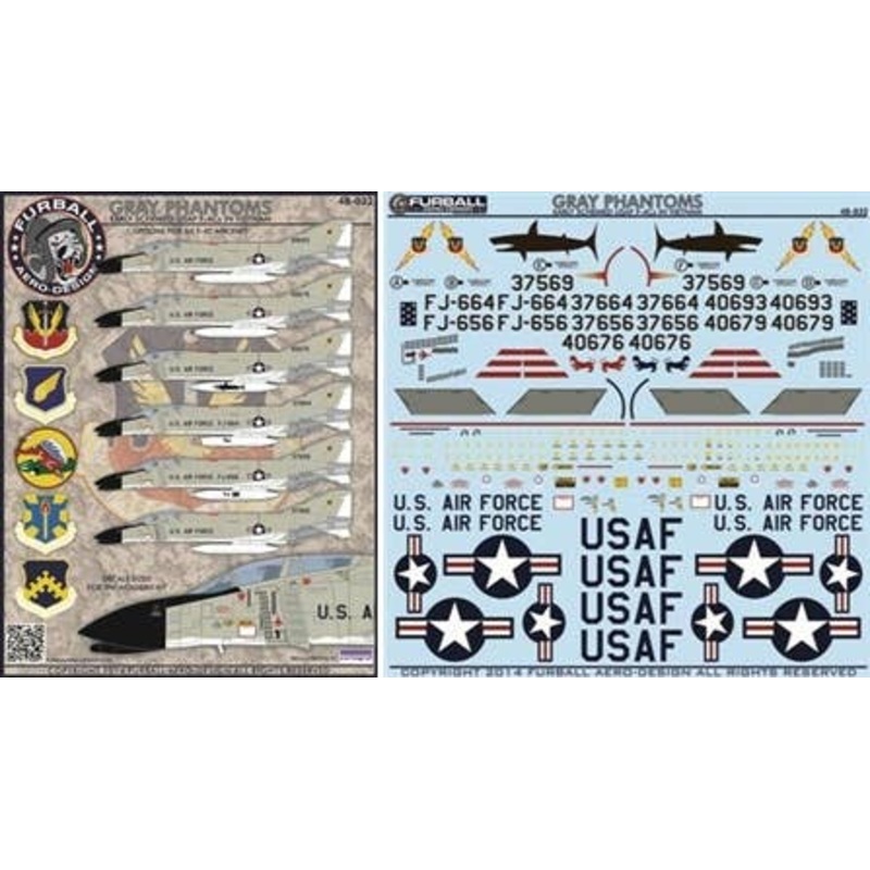 1/48 F-4C Gull Gray USAF Phantoms
