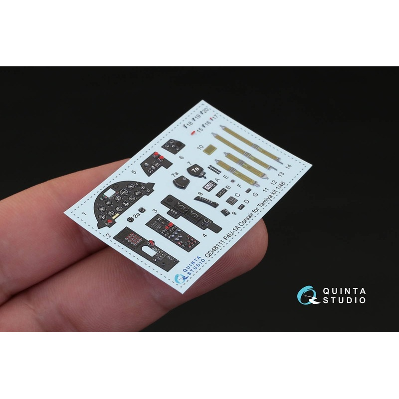 1/48 F4U-1A Corsair 3D-Printed & coloured Interior on decal paper for Tamiya  kit