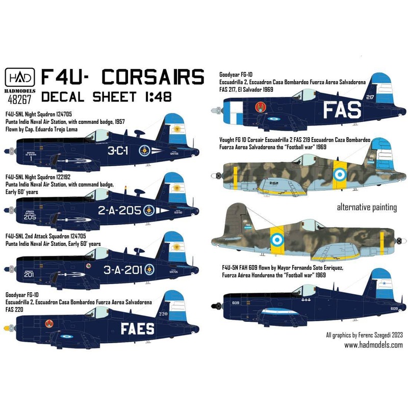 1/48 F4U Corsairs decal sheet Part 2