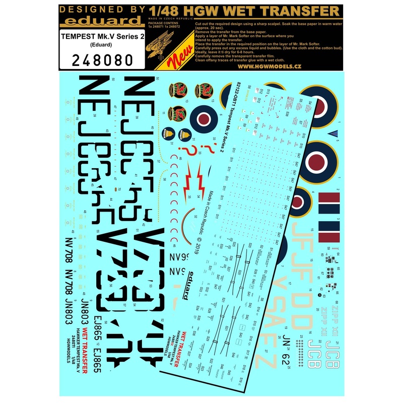1/48 Hawker Tempest Mk.V Series 2 Stencils & Markings (for Eduard)
