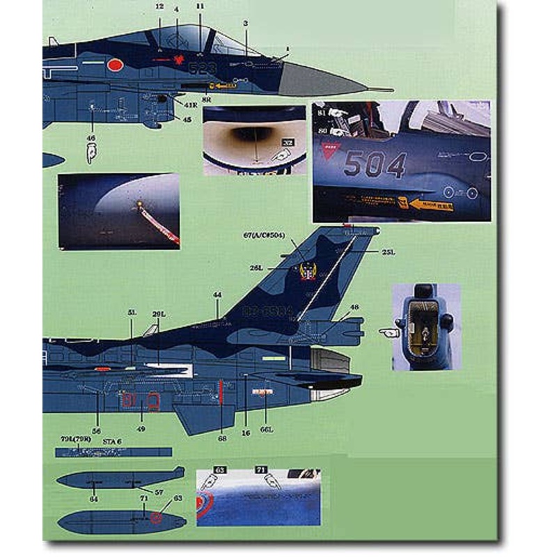 1/48 JASDF F-2A Caution Data