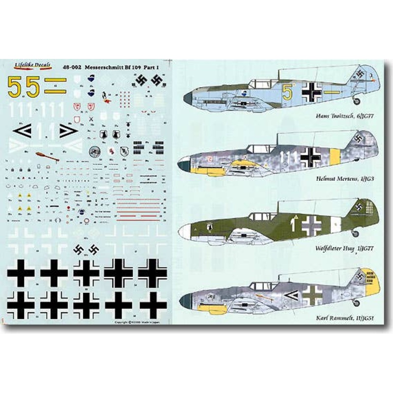 1/48 Messerschmitt Bf109 #1 Decal