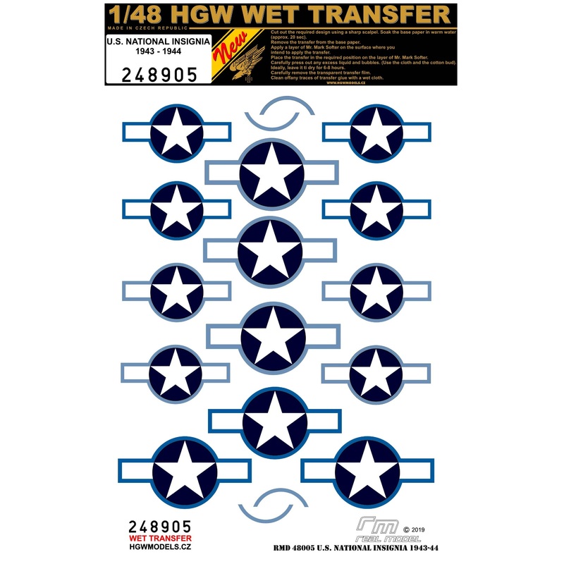 1/48 U.S. National Insignia 1943-1944 Decal