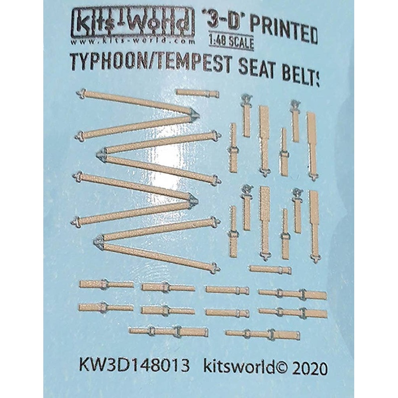 1/48 WW.II Royal Air Force Typhoon Tempest Seatbelt Detail Up 3D Decal