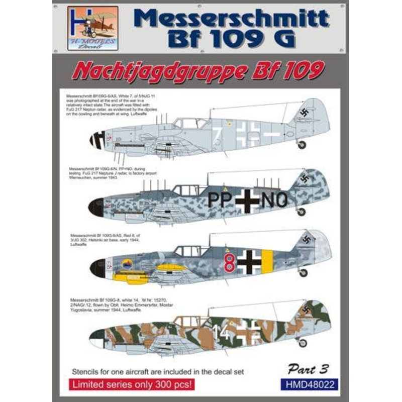 1/48 Bf 109G NJGr Bf 109, Pt.3