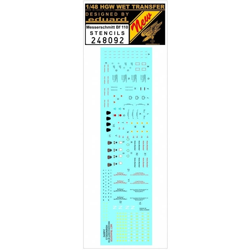 1/48 Bf 110 Stencils