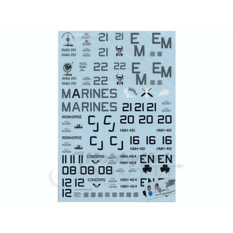 1/48 CH-53E Super Stallion Heavy Wheelers Decals w/CD-R