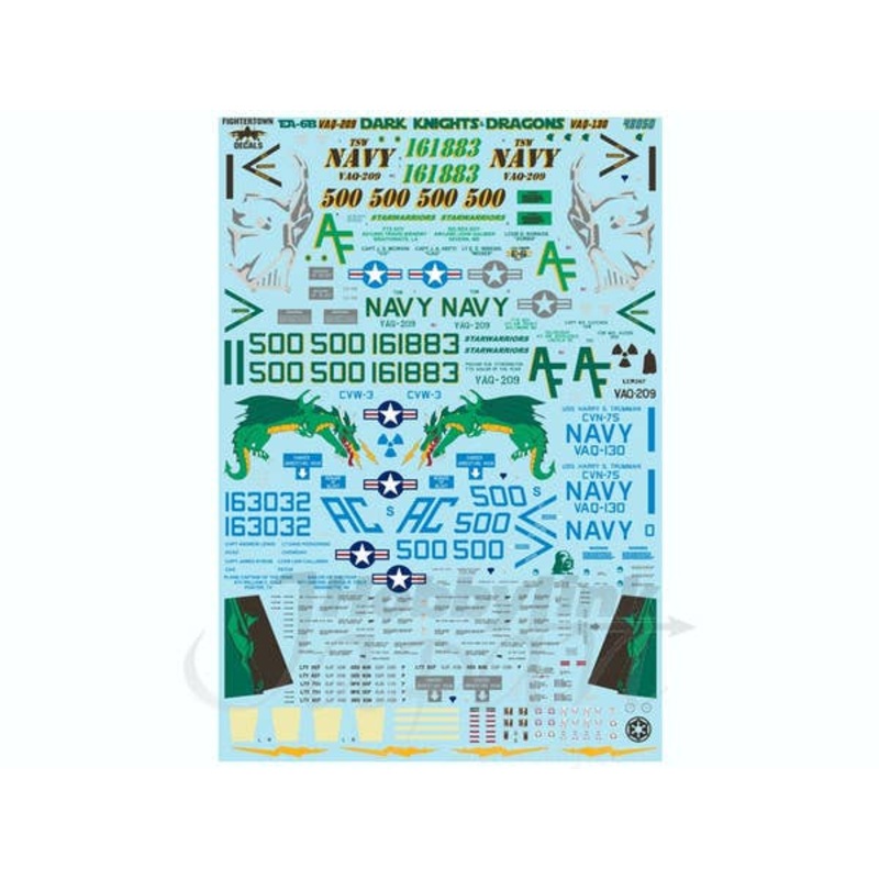 1/48 EA-6B Prowler VAQ-209 Dark Knights/VAQ-130 Dragons Decals
