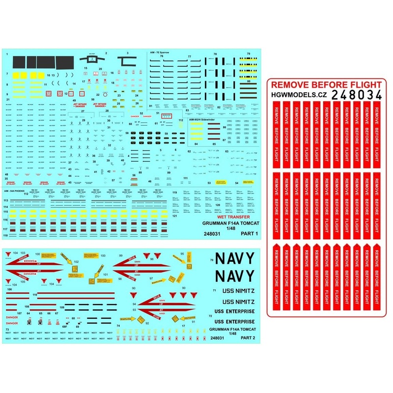 1/48 F-14 Tomcat Stencils + RBF