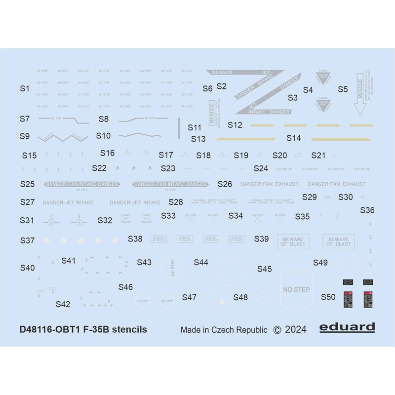 1/48 F-35B Stencils (for Tamiya)