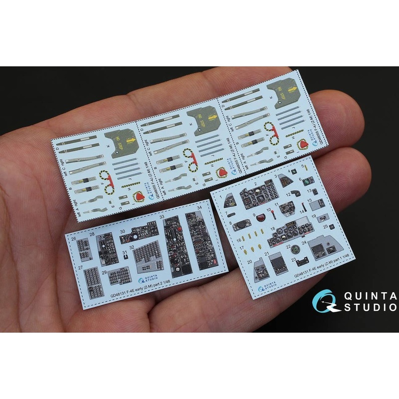 1/48 F-4E early/F-4EJ Interior 3D Decal for ZM SWS kit