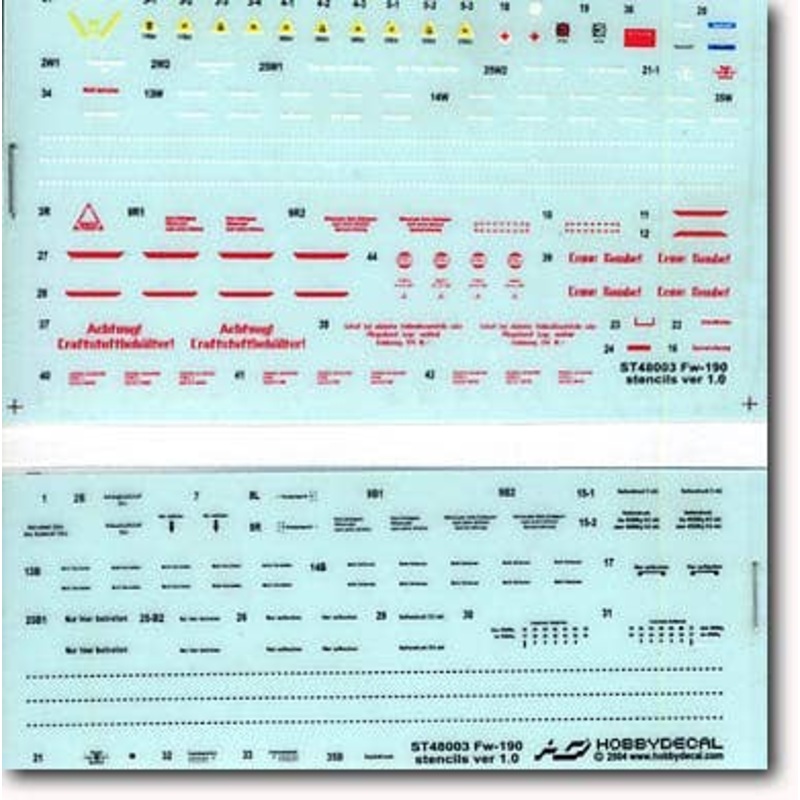 1/48 Fw190 Stencils ver 1.0