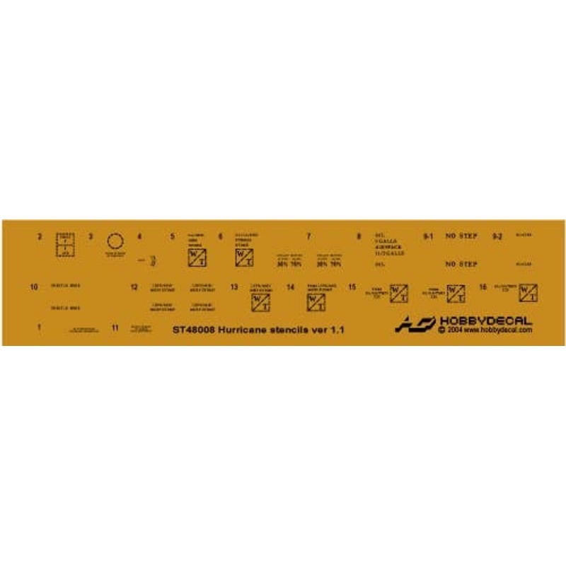 1/48 Hurricane Stencils ver 1.0
