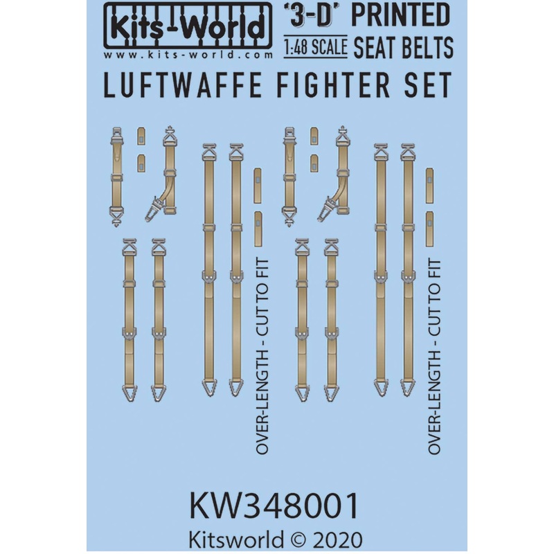 1/48 Luftwaffe Fighter Seat Belt Set (3D Printed)