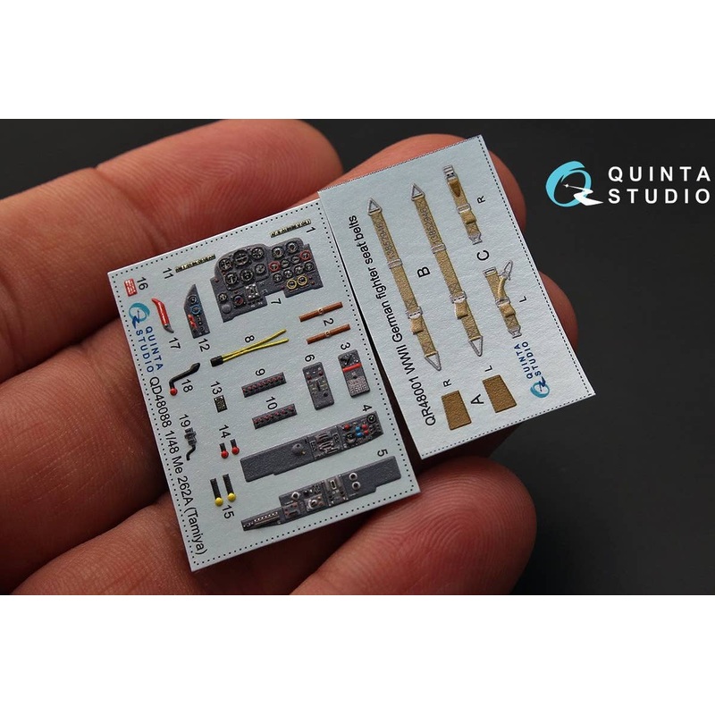 1/48 Me-262A Interior 3D Decal for Tamiya kit