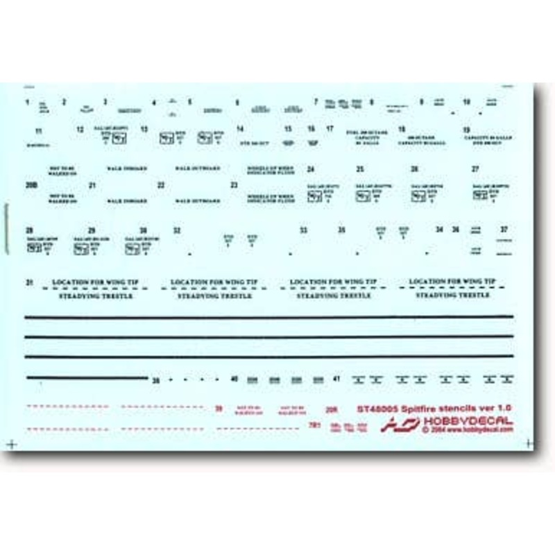 1/48 Spitfire Stencils ver 1.1