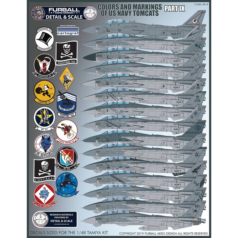 1/48 USN F-14 Tomcats Colors & Markings Part 9