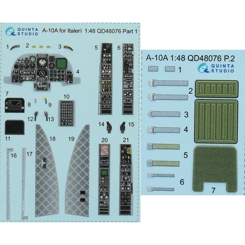1/48 A-10A Interior 3D Decal (for Italeri)