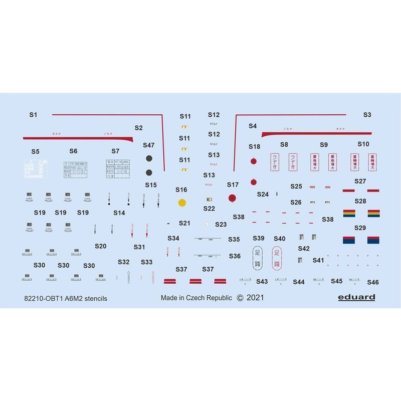 1/48 A6M2 Stencils for Eduard