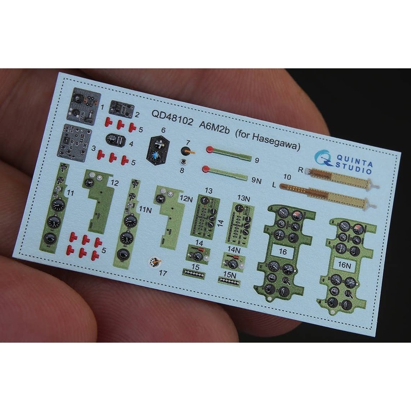 1/48 A6M2 Zero Fighter Type 21 Interior 3D Decal (for Hasegawa) (Both for Mitsubishi Production Type / Nakajima Production Type)