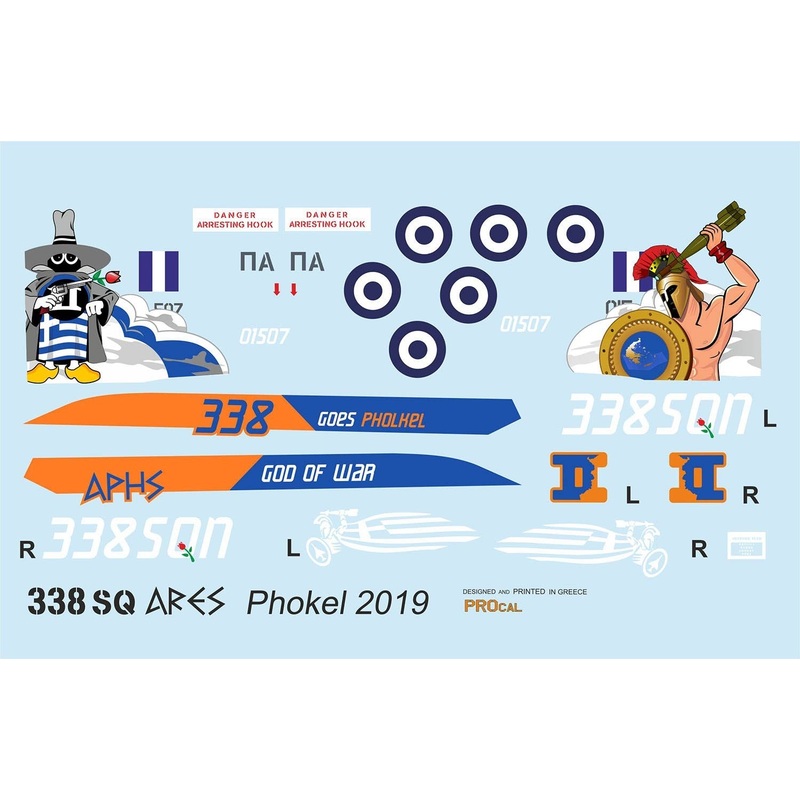 1/48 F-4E Phantom Hellenic Air Force 338 Squadron Volkel Airshow 2019 Decal Set