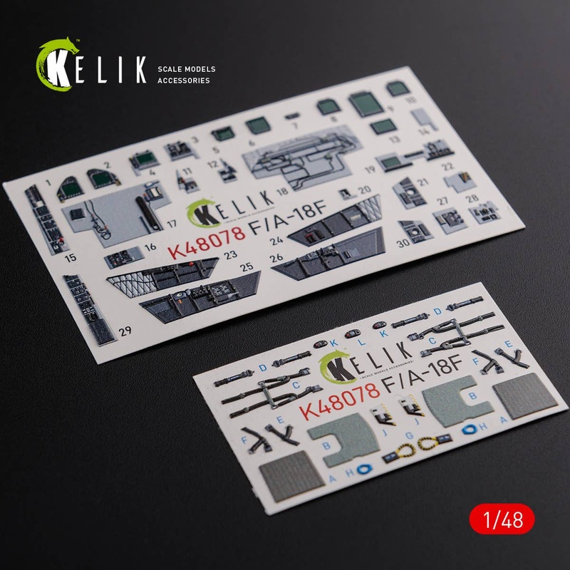 1/48 F/A-18F Super Hornet interior 3D decals for MENG kit