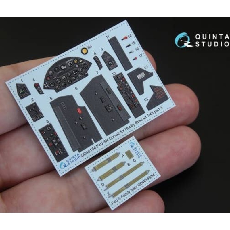 1/48 F4U-5N 3D-Printed & coloured Interior on decal paper for Hobby Boss kit