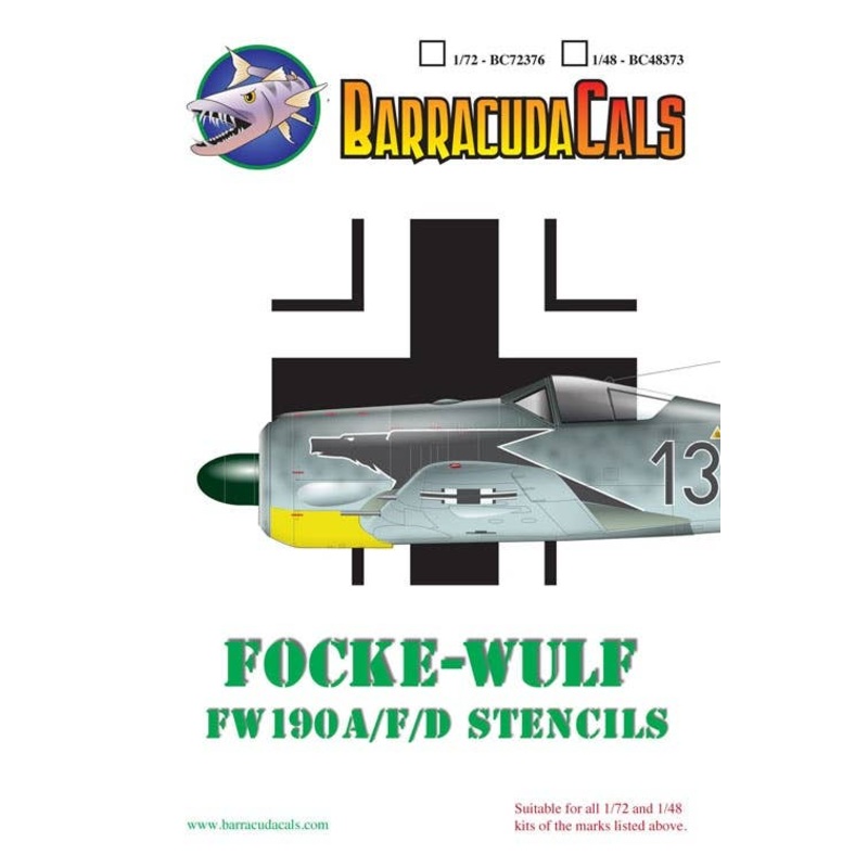 1/48 Focke-Wulf Fw-190A/F/D Airframe Stencils