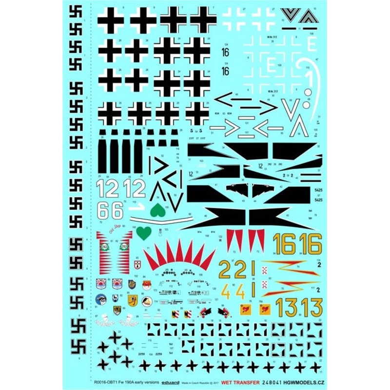 1/48 Focke-Wulf Fw 190A Markings (for AMK/Eduard)