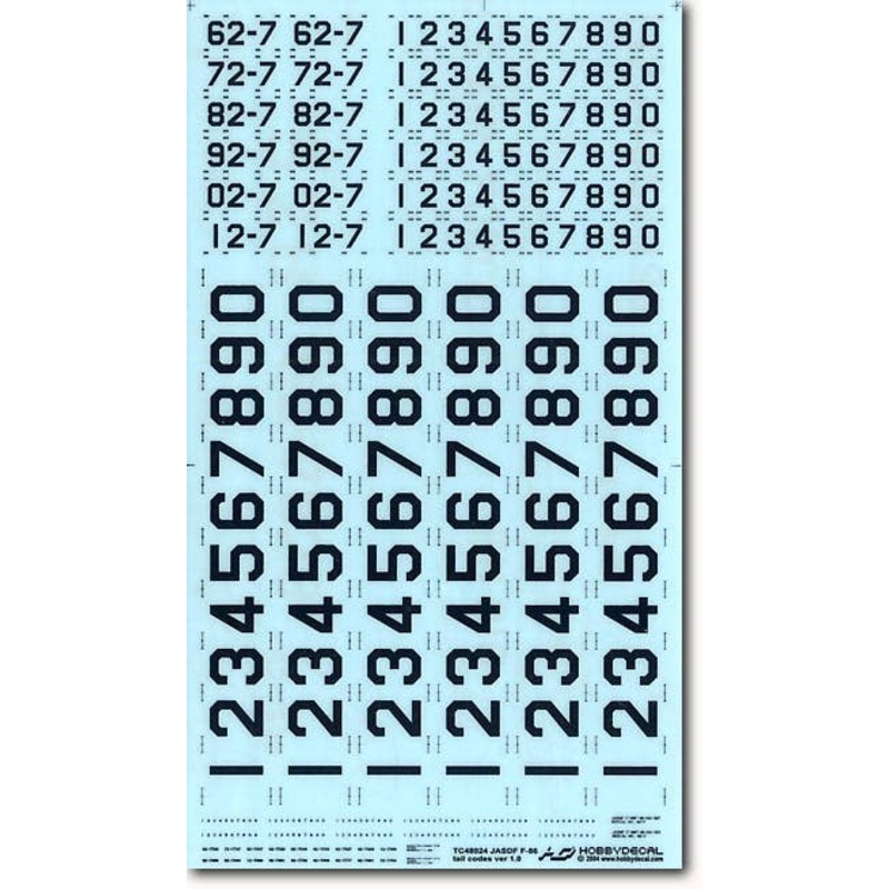 1/48 JASDF F-86 Tail Codes ver 1.0