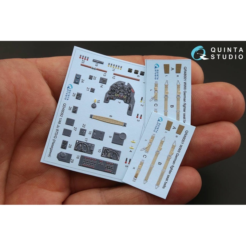 1/48 Ju 87D/G Interior 3D Decal for Hasegawa kit