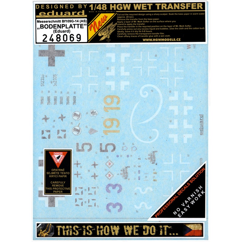 1/48 Messerschmitt Bf 109G-14 (AS) Markings (for Eduard)