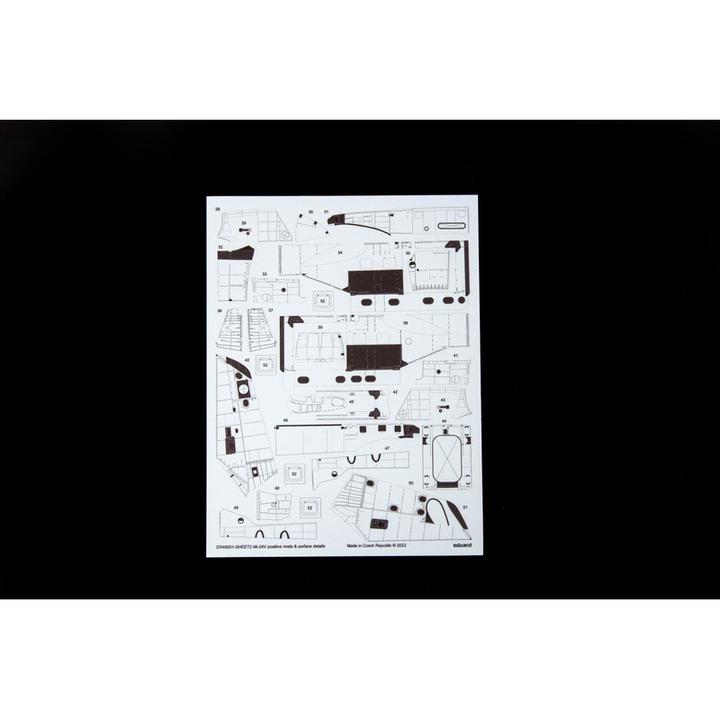 1/48 Mi-24V Positive Rivets & Surface Details (for ZVEZDA)