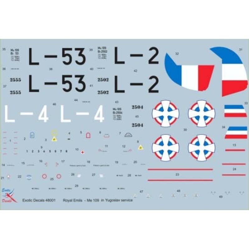 1/48 Royal Emile Yugoslav Air Force Me109