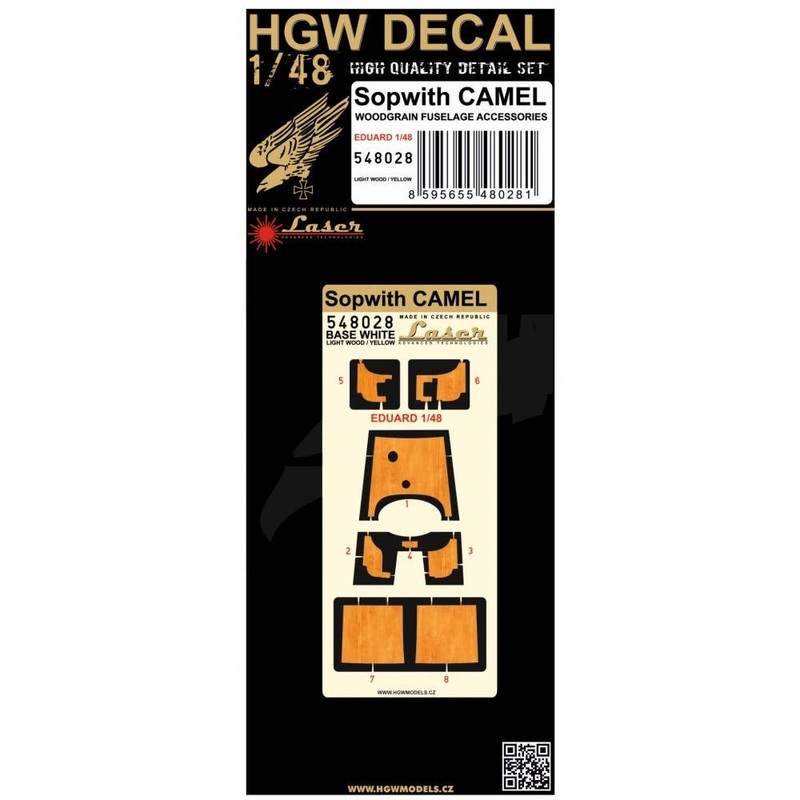 1/48 Sopwith CAMEL - Light Wood - Decal