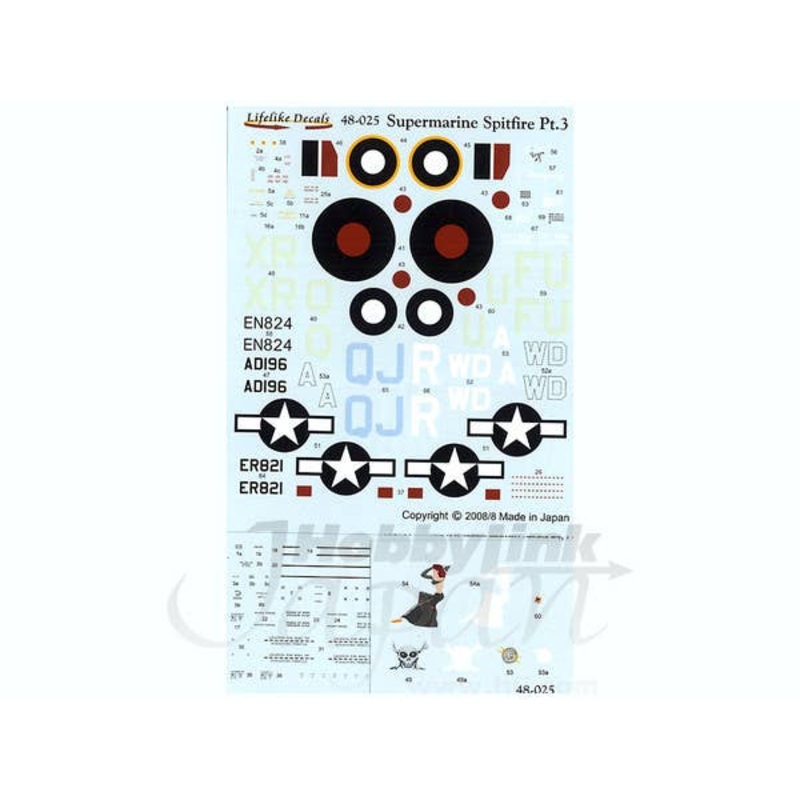 1/48 Supermarine Spitfire Part 3 Decals (English Instru