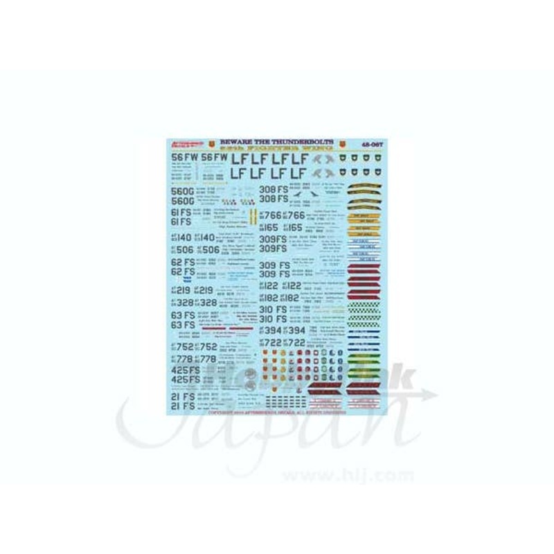 1/48 USAF F-16 56FW Thunderbolt Decals