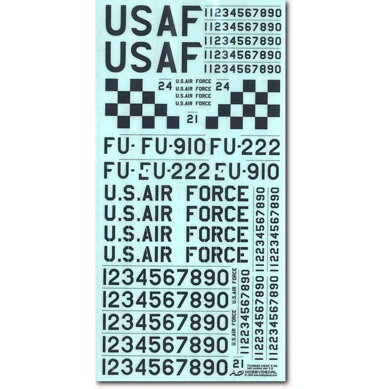 1/48 USAF F-86 Tail Codes ver 1.0