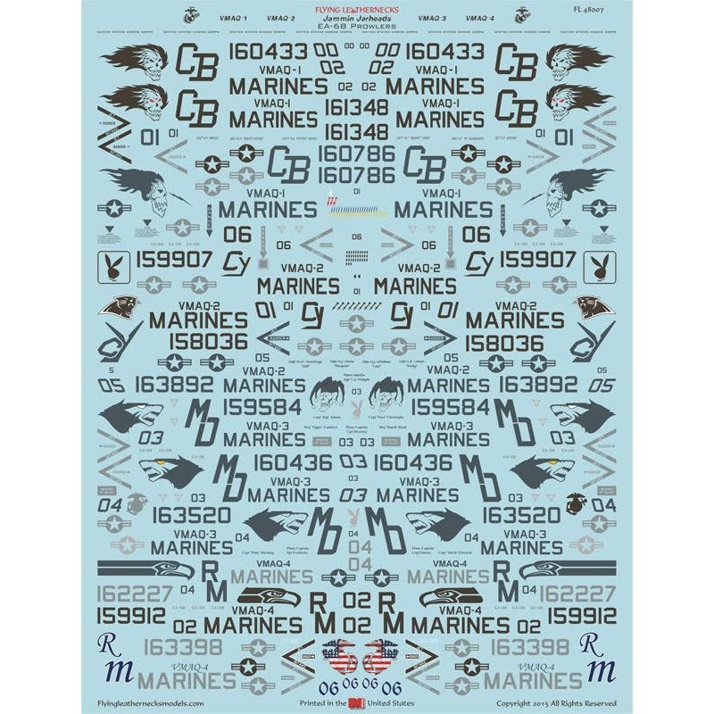 1/48 USMC EA-6B Prowler Jammin' Jarheads Decal Set