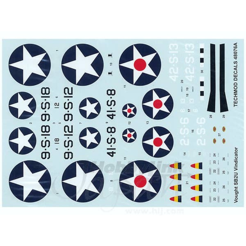 1/48 Vought SB2U Vindicator at War Decals