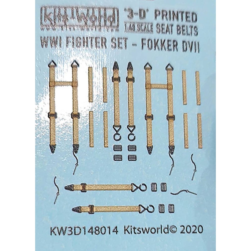 1/48 WW.I German Fokker D.Vii Seatbelt Detail Up 3D Decal