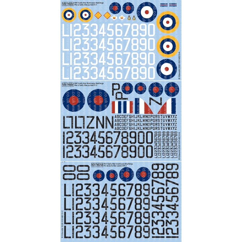 1/48 WW.II Pre & Early Serial and Cocarde Markings, 1938-40