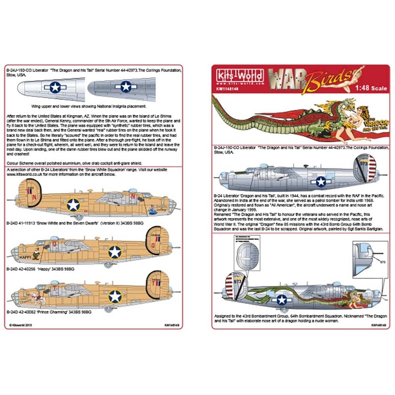 1/48 WW.II U.S. Forces B-24J Dragon and His Tail