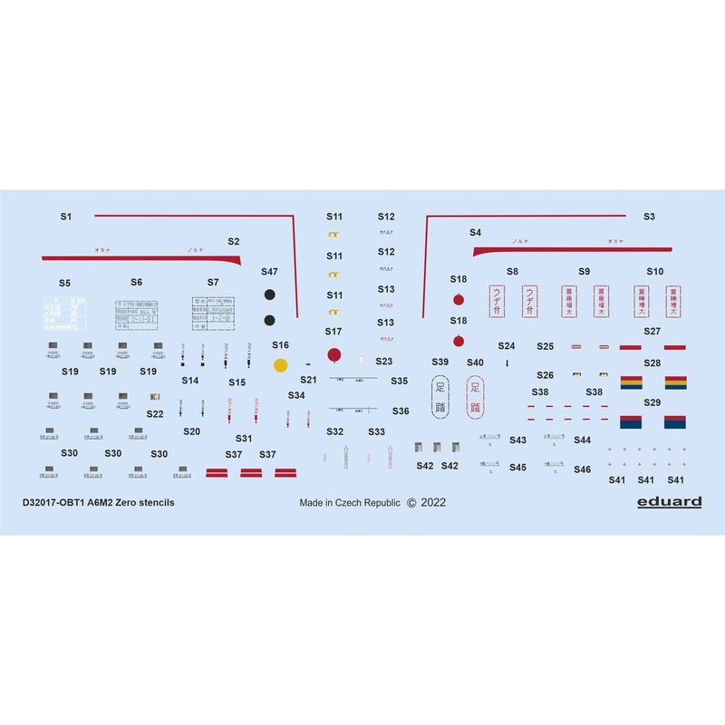1/32 A6M2 stencils for TAMIYA