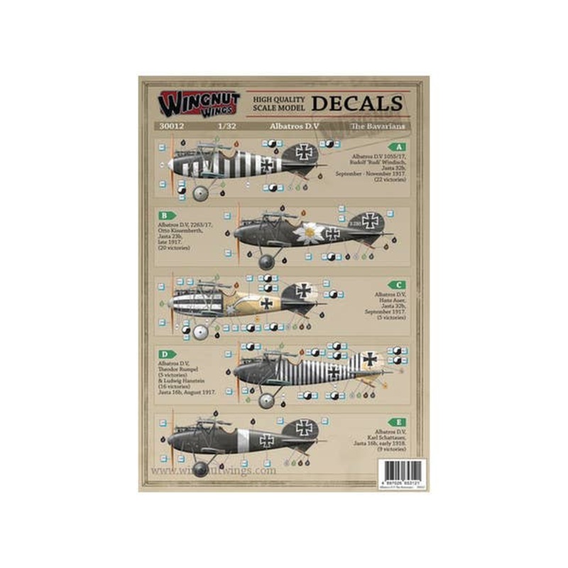 1/32 Albatros D.V The Bavarians Decals