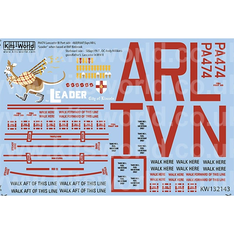 1/32 Avro PA474 Lancaster BI Port side 460(RAAF) Sqn/AR-L Leader when based at RAF Binbrook