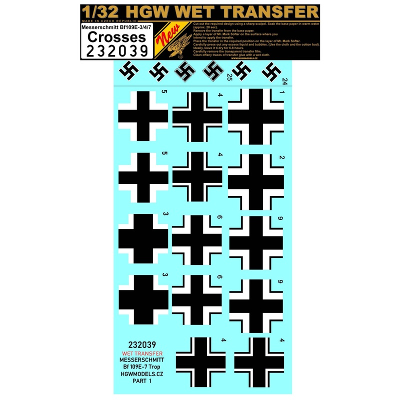 1/32 Bf 109 E-3/4/7 Crosses (for HGW/Dragon)