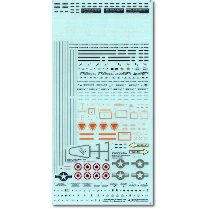 1/32 F-16 Stencils 4 Ver 1.0