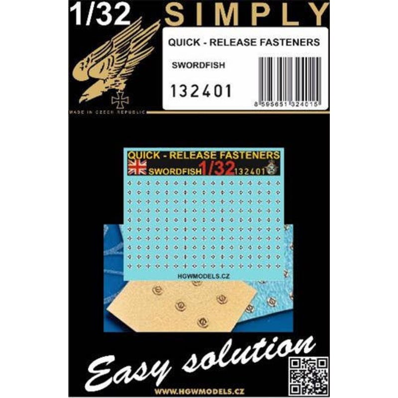 1/32 Fairey Swordfish Quick Release Fastener 3D Decal